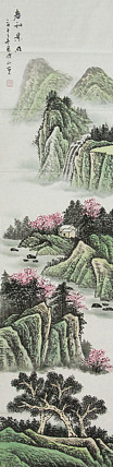 四尺对开山水&mdash;&mdash;画家李仙山
