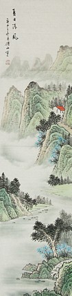 四尺对开山水&mdash;&mdash;画家李仙山