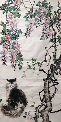 李乃昕 《春天里》写意紫藤  猫