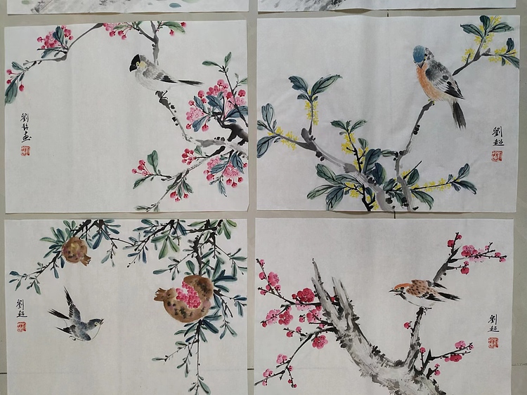 刘超 刘超花鸟画册页