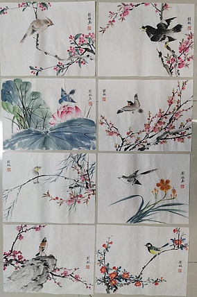 刘超 小写意花鸟画册页