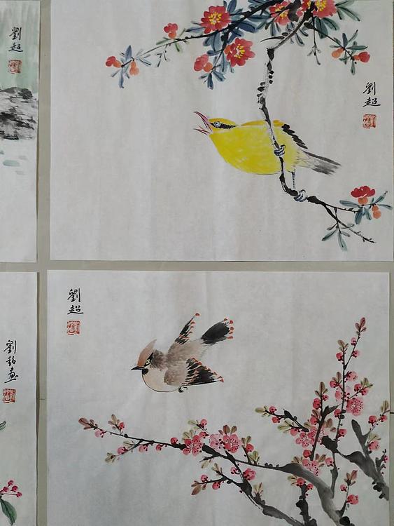 刘超 小写意花鸟册页八开