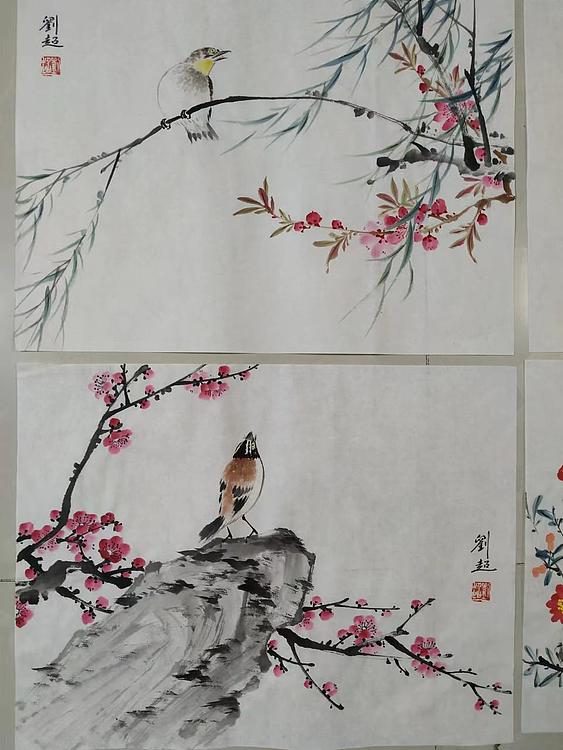 刘超 小写意花鸟画册页