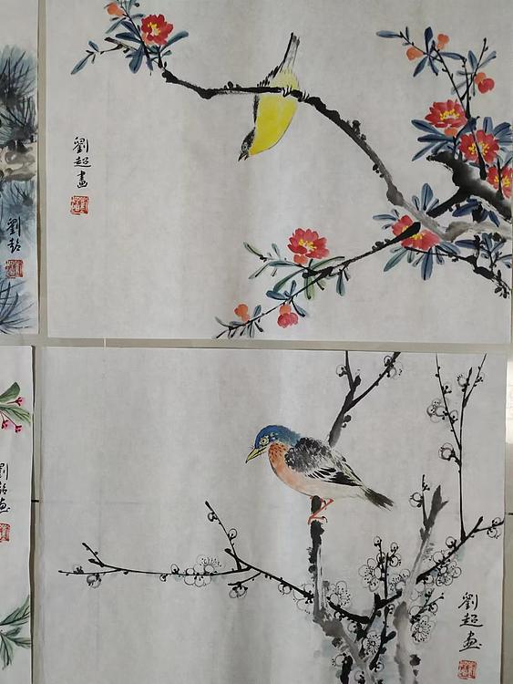 刘超 小写意花鸟画册页八开
