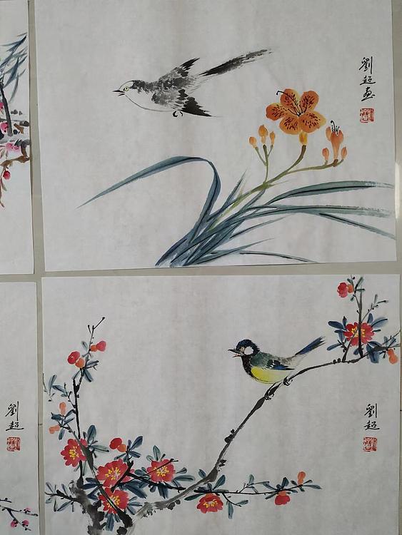 刘超 小写意花鸟画册页