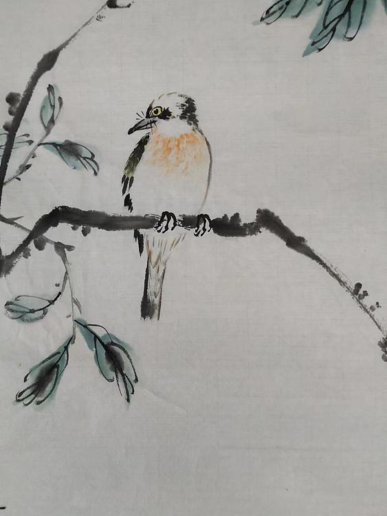 刘超 小写意佛手小鸟