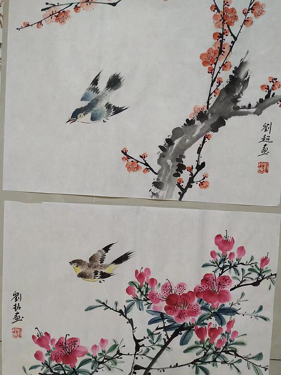 刘超 小写意花鸟画册页八开