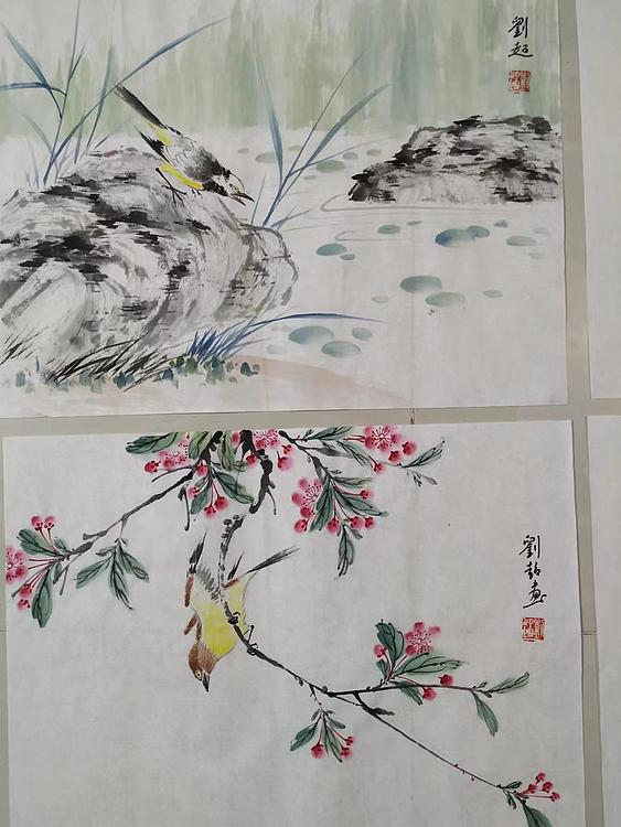 刘超 小写意花鸟册页八开