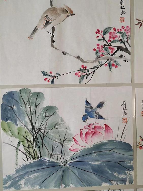 刘超 小写意花鸟画册页