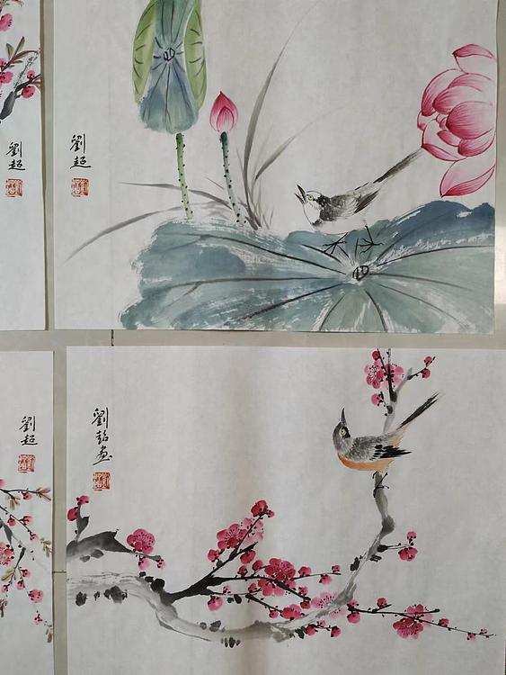 刘超 小写意花鸟画册页八开