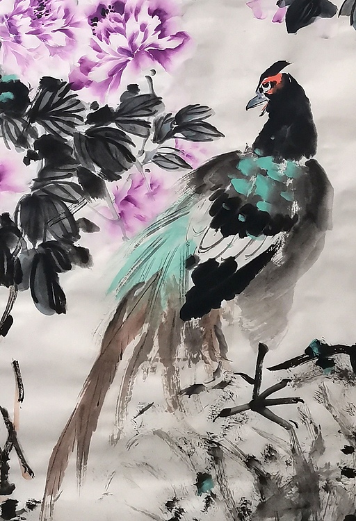 李乃昕 《玉堂富贵》牡丹 四尺