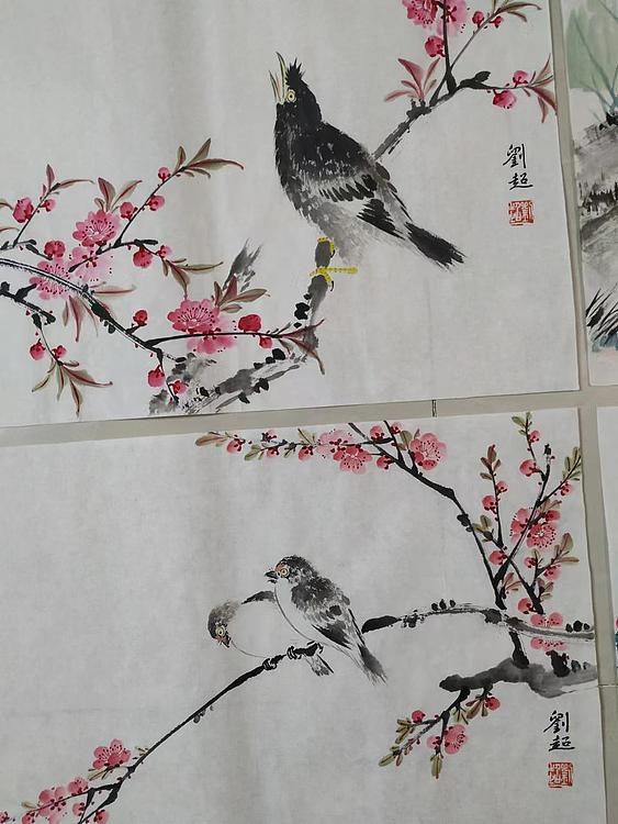 刘超 小写意花鸟册页八开
