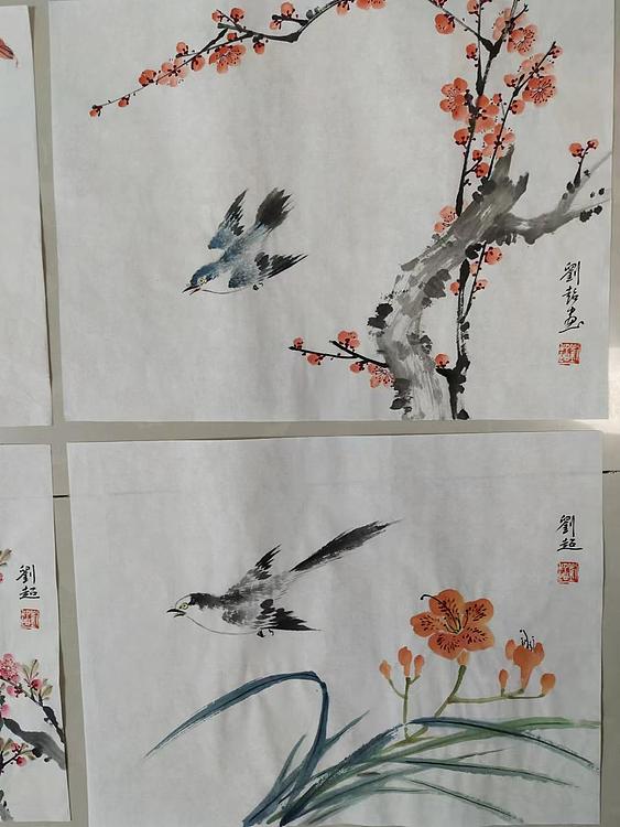 刘超 小写意花鸟册页八开