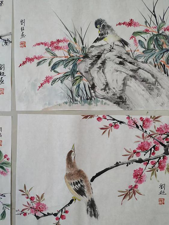 刘超 小写意花鸟册页八开