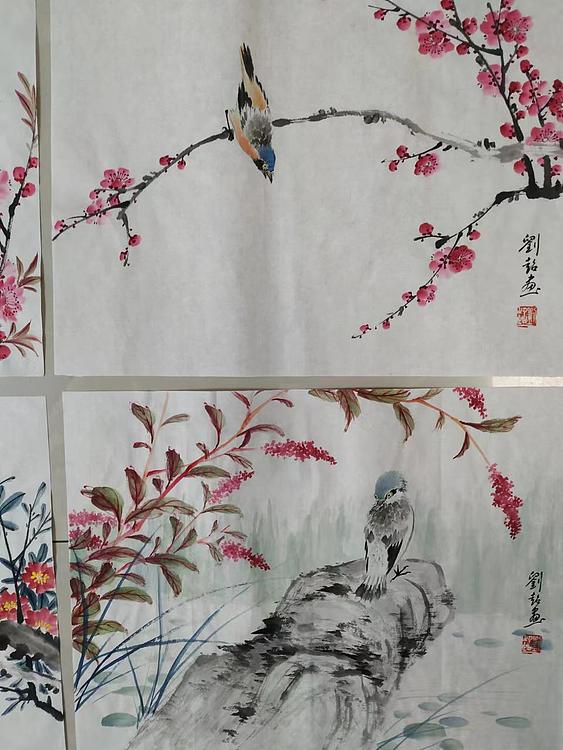 刘超 小写意花鸟册页八开