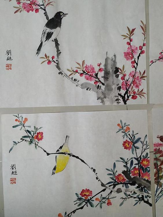 刘超 小写意花鸟册页八开