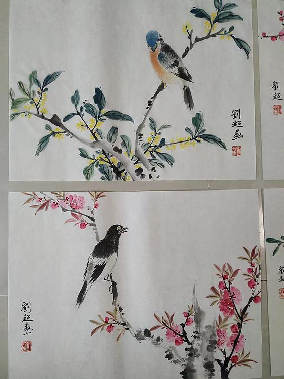 刘超 小写意花鸟画册页八开
