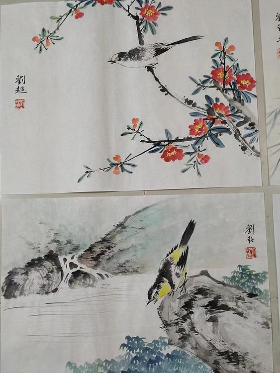刘超 小写意花鸟画册页八开