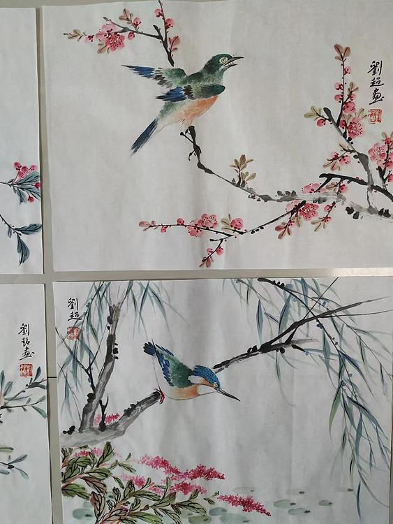 刘超 小写意花鸟册页八开