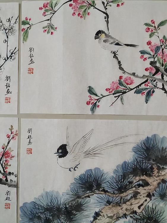 刘超 小写意花鸟册页八开