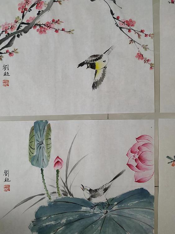 刘超 小写意花鸟册页八开