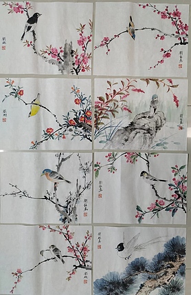 刘超 小写意花鸟册页八开