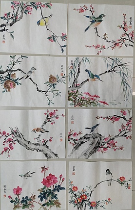 刘超 小写意花鸟册页八开