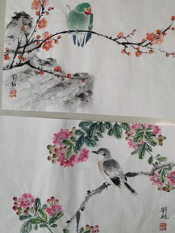 刘超 小写意花鸟册页八开