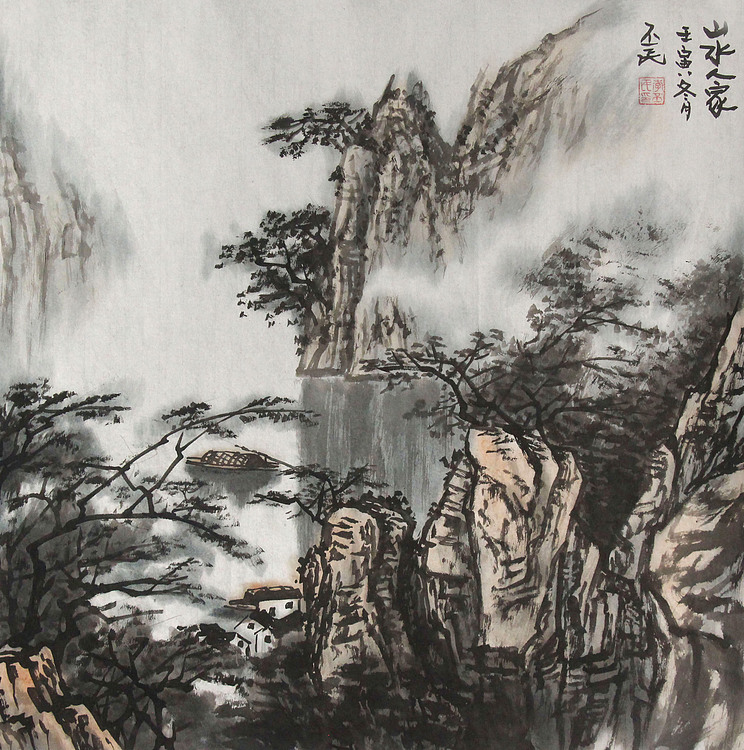 职业画家 教师 李丕民 中国画作品