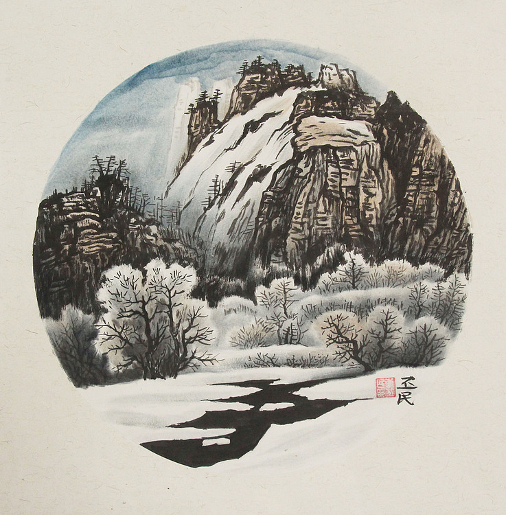 职业画家 教师 李丕民 中国画作品