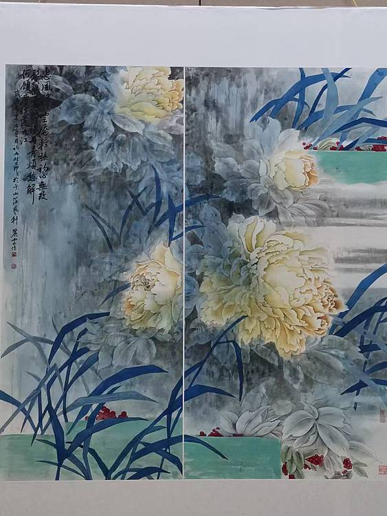 职业书画家 孙丽云 国色天香富贵图