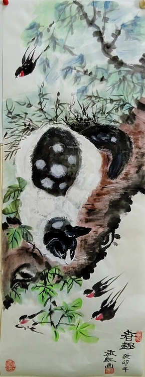 职业书画家 孟红 《春趣》