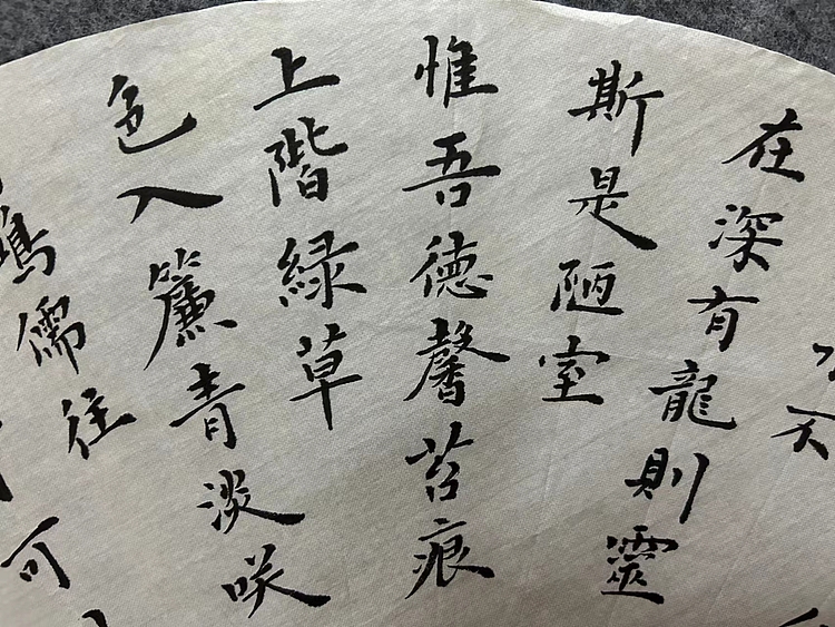 职业书画家 张秀清 扇面  陋室铭