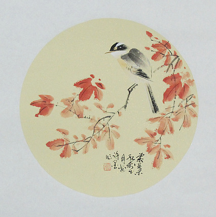 河南省美术家协会会员 许墨 花鸟 国画