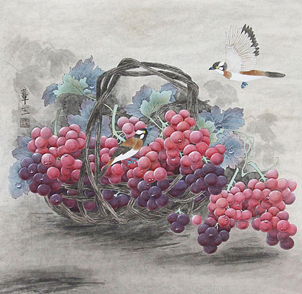 工笔花鸟 翠云