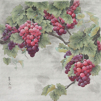 桃翠云 精品国画