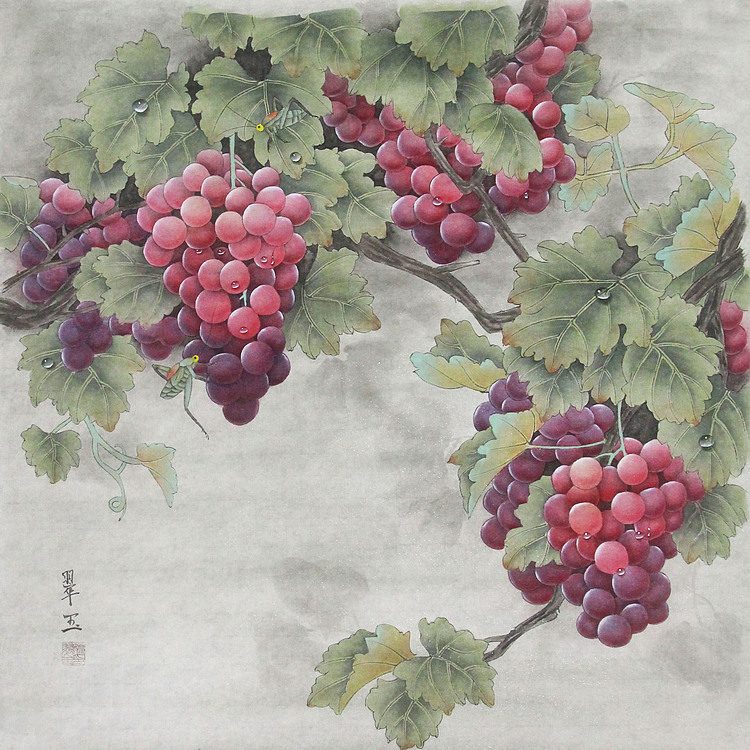 桃翠云 精品国画