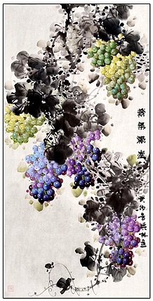 高晓林 （3895）国家一级美术师江苏城美协会员四尺中堂《紫气满堂》