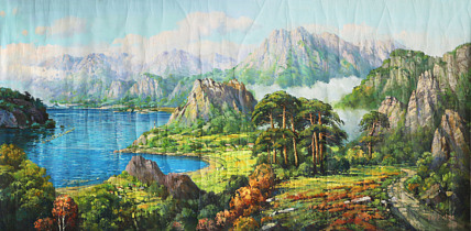 巨幅&mdash;&mdash;当代具有潜力的艺术家们 精品油画（年代久远存在开裂掉肉）
