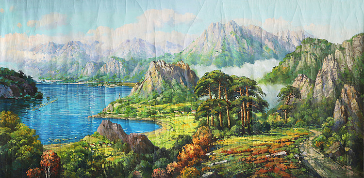 巨幅&mdash;&mdash;当代具有潜力的艺术家们 精品油画（年代久远存在开裂掉肉）