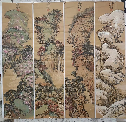 赵东方 山水四条屏