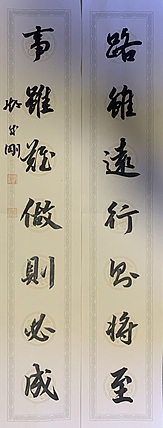 青年书画家 邓顽白 对联