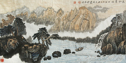 李可染画院画家，黑龙江省美术家协会会员&mdash;&mdash;谷占琛
