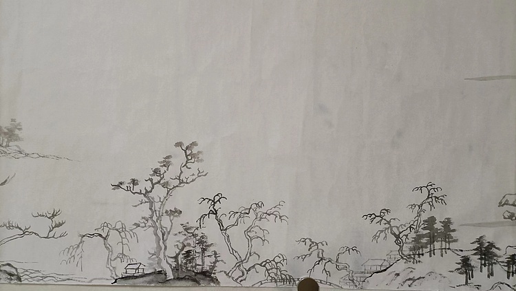 青年书画家 七汐 临富春山居图局部