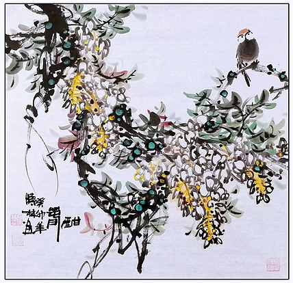 高晓林 （3961）国家一级美术师，江苏省美协会员《酣春》