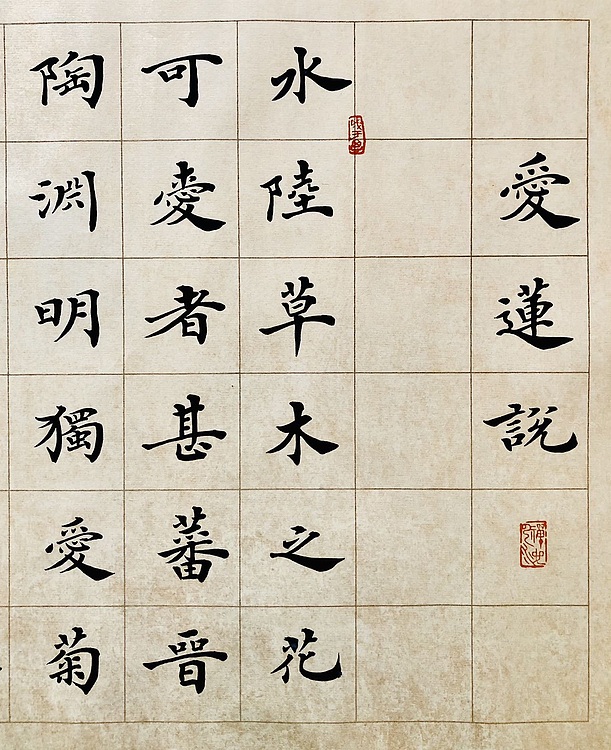 中书工委 赵兰全 国礼名家&middot;楷书精品《爱莲说》