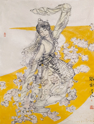 四川省美协理事 中美协会员 德国名人步行街留下手模的女画家——李江