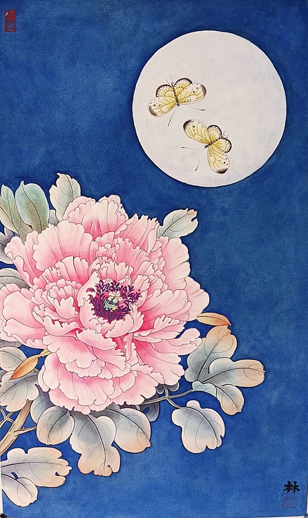 湖北美术学院艺术 硕士李林 花好月圆比翼双飞