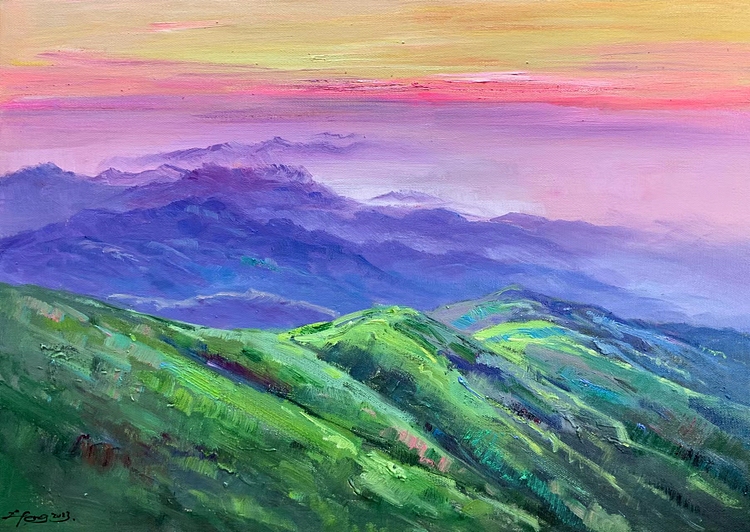 梁峰 山色晨曦