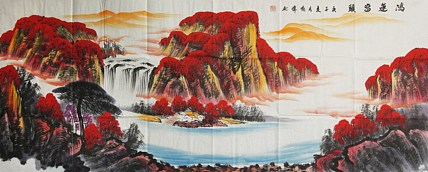 画家 喻伟 山水国画作品
